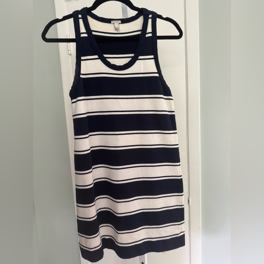 J. Crew Navy and Cream Striped Dress size XS